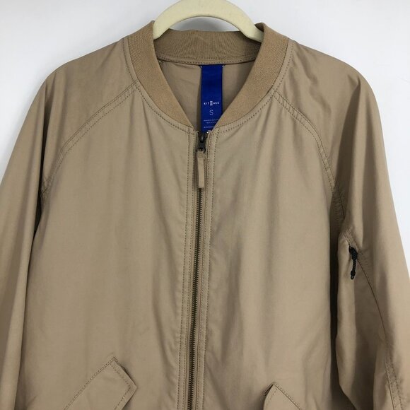 Kit & Ace men's Khaki utility style tan bomber jacket full zip pockets size S - Picture 2 of 14